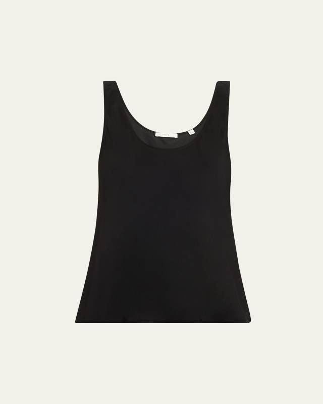 Scoop-Neck Bias Tank Top